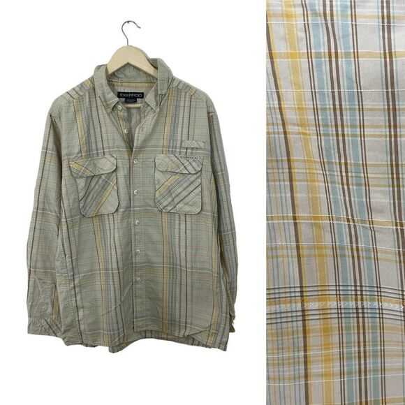 ExOfficio Large Button Shirt Travel Lightweight Long Sleeve Vented Mens - Picture 1 of 16